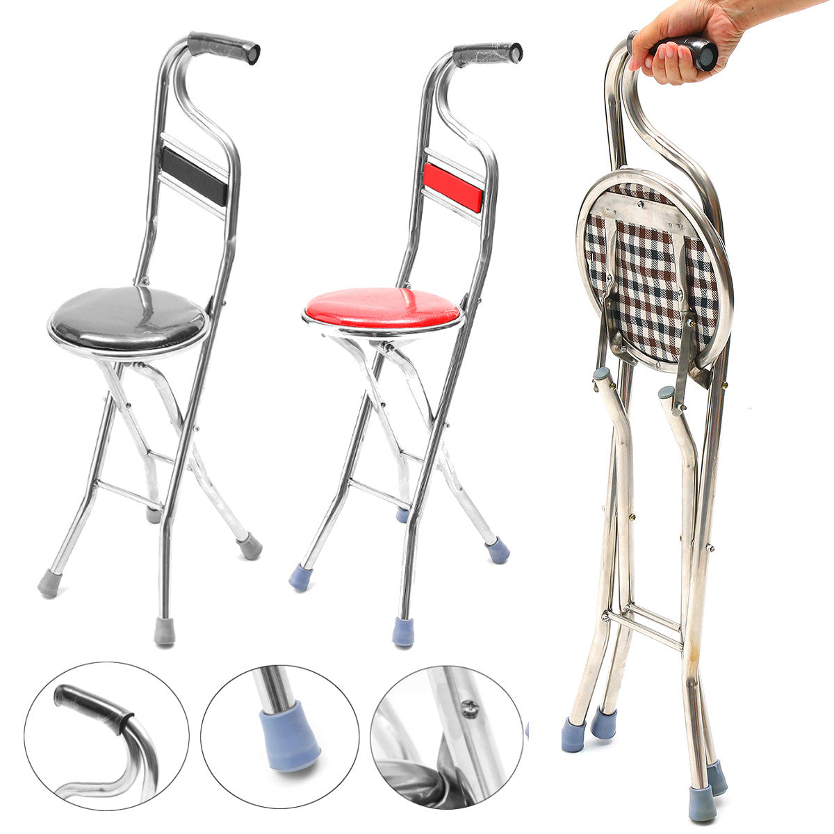 PortaSeat™ Stainless Steel Portable Folding Chair Seat Stool